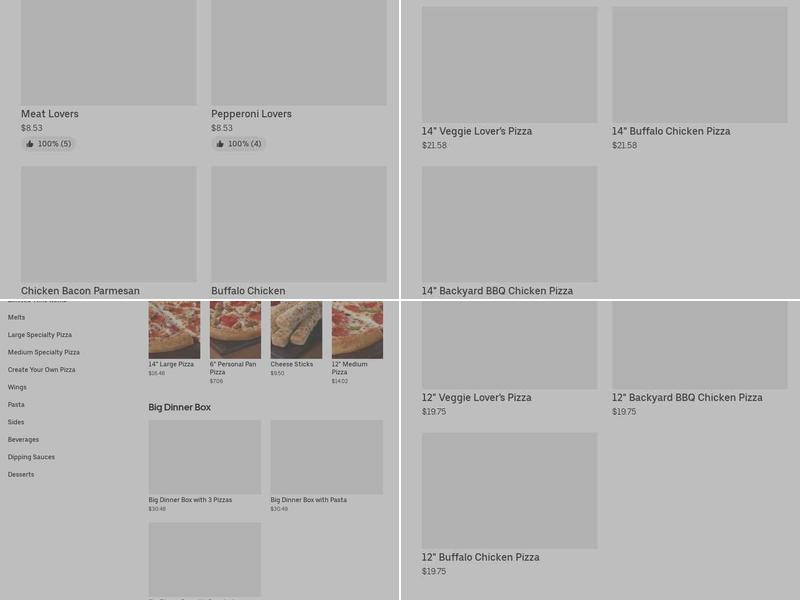 Pizza Hut Menu