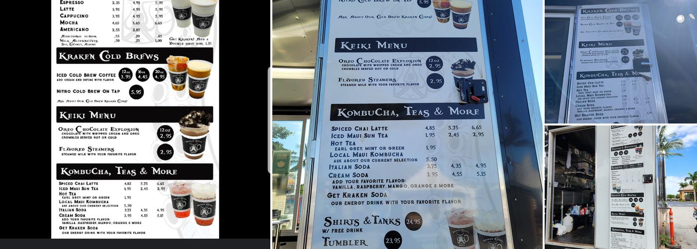 Kraken Coffee OGG Menu