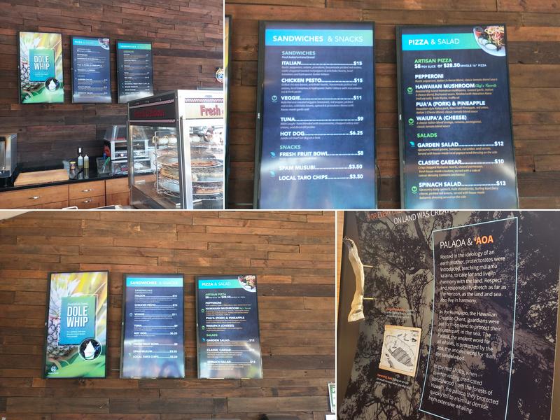 Reef Cafe Menu