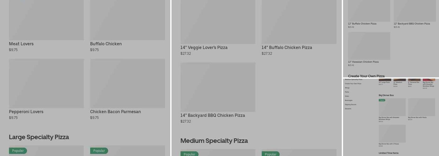 Pizza Hut Menu