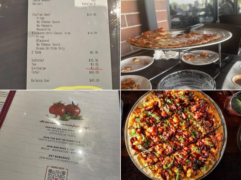 Moretti's Elgin Menu