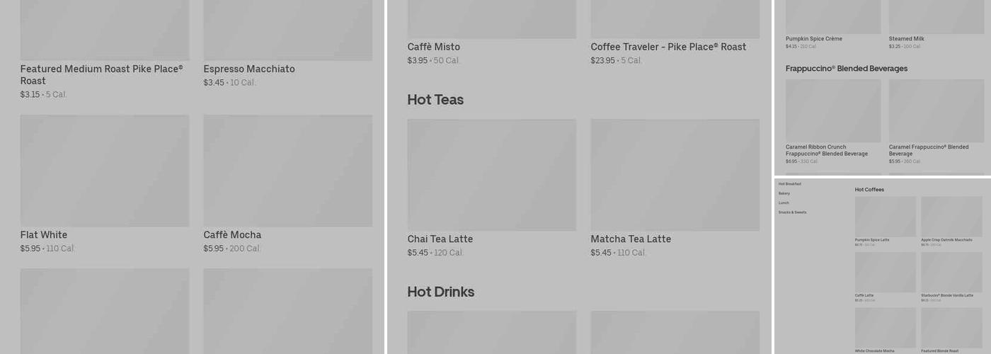 Starbucks Menu
