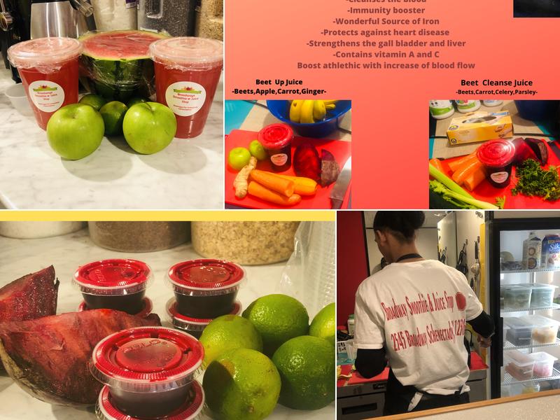 Broadways Smoothie and Juice Bar Menu