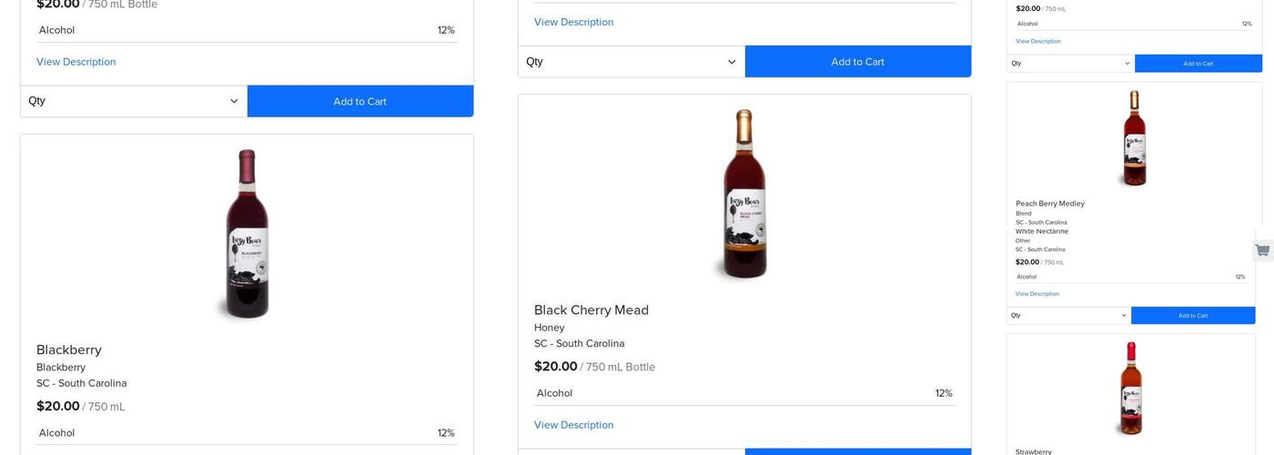 Lazy Bear Winery Menu