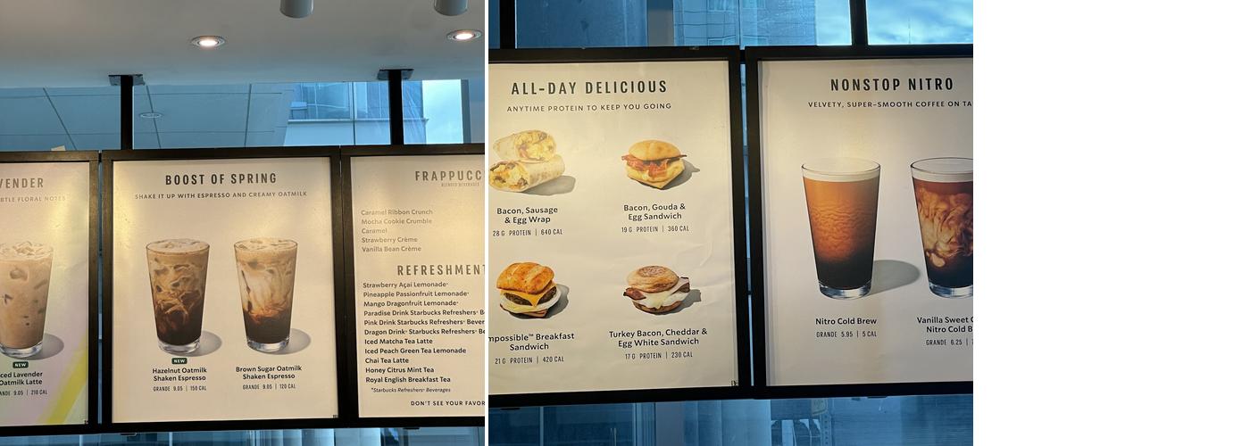 Starbucks Menu