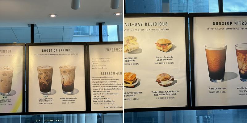 Starbucks Menu