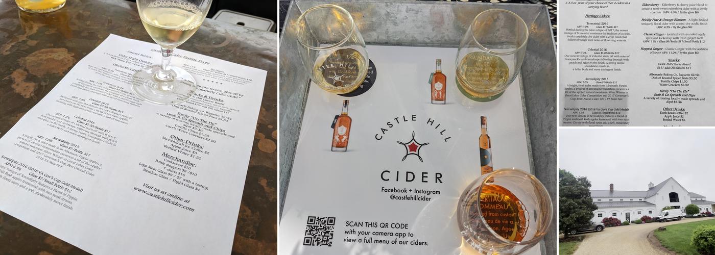 Castle Hill Cider Menu