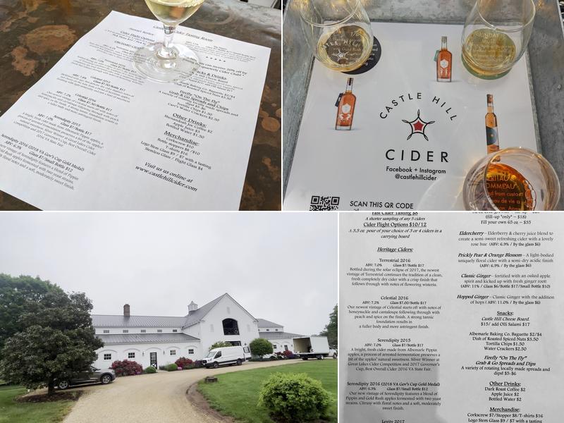 Castle Hill Cider Menu