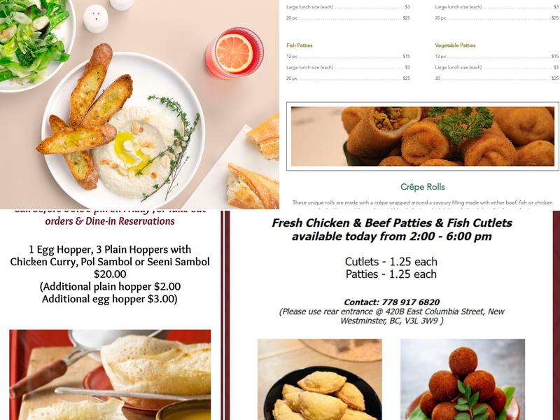 Emerald Catering & Culinary Club Menu