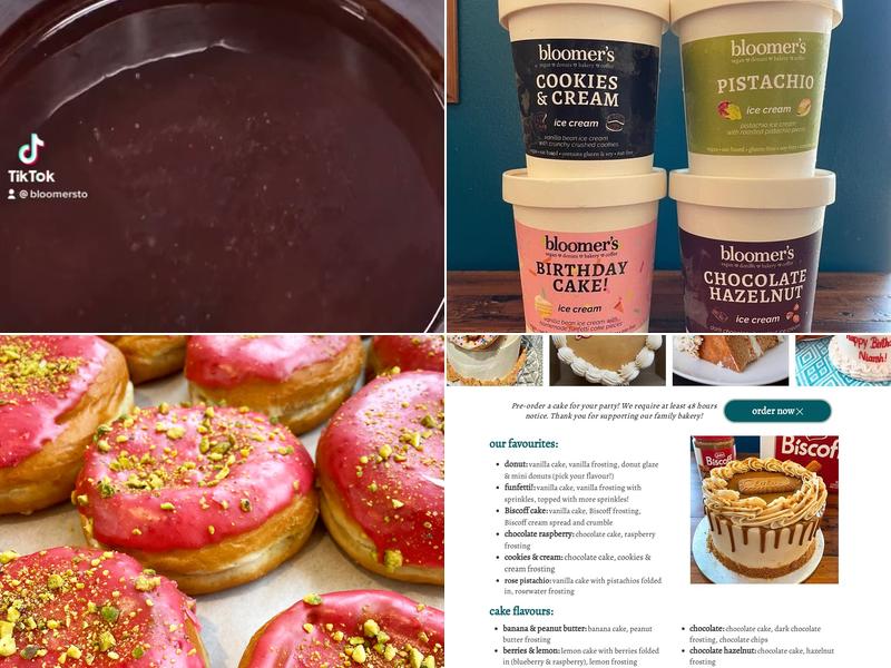 bloomer's Burlington Menu