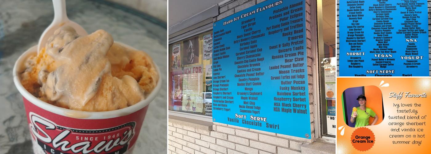 Riverside Ice Cream Menu
