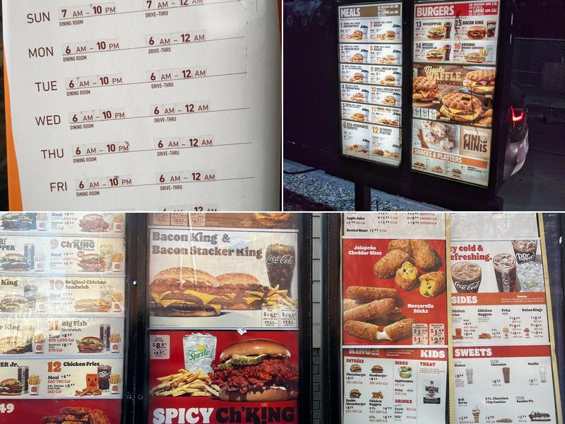 Burger King Menu