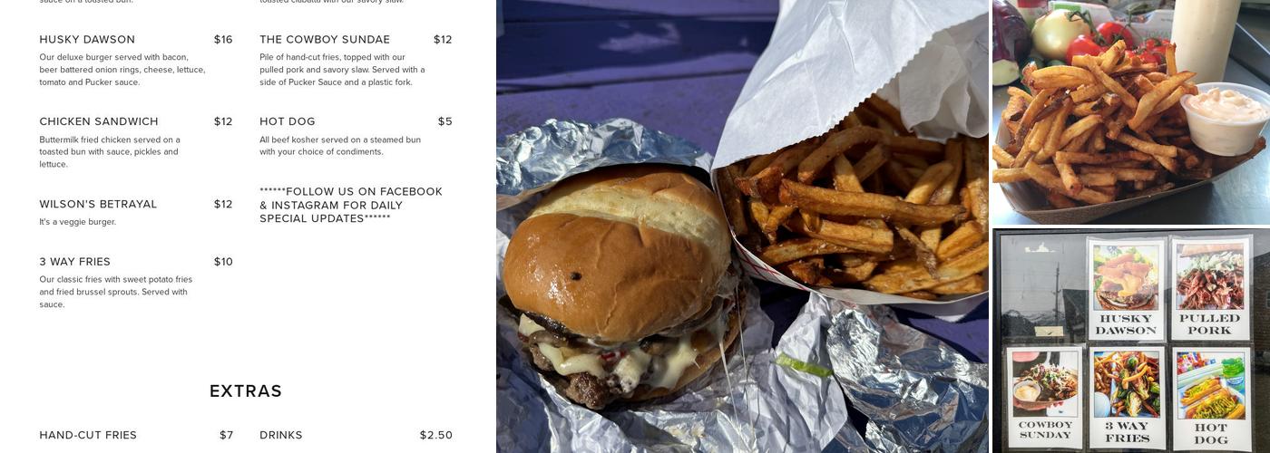 Pucker Wilson's Valley Menu