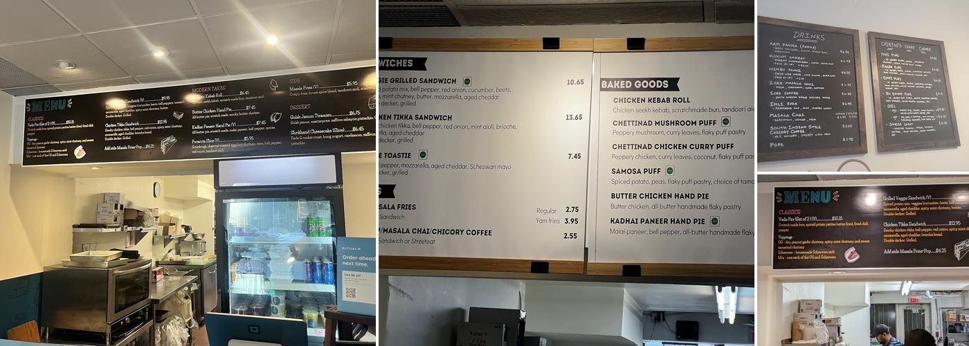 Poppadum Menu