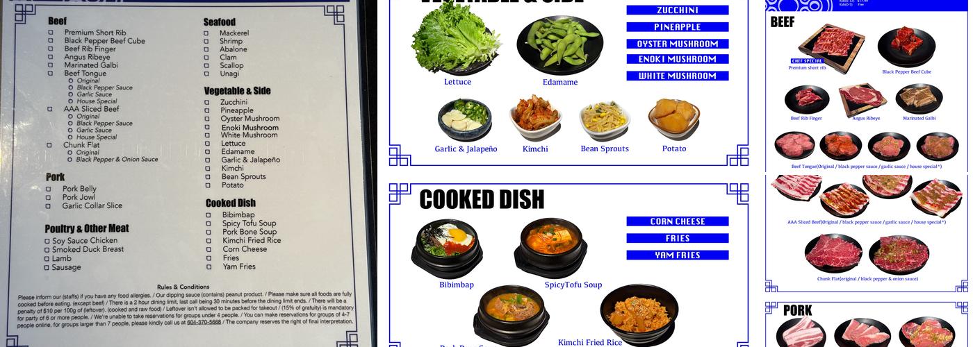 JJang Korean BBQ and Social House Menu