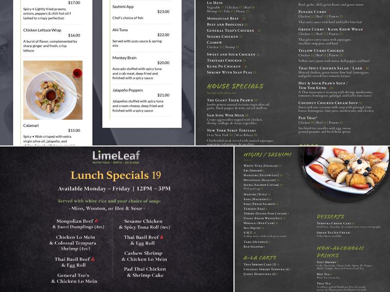 LimeLeaf Menu