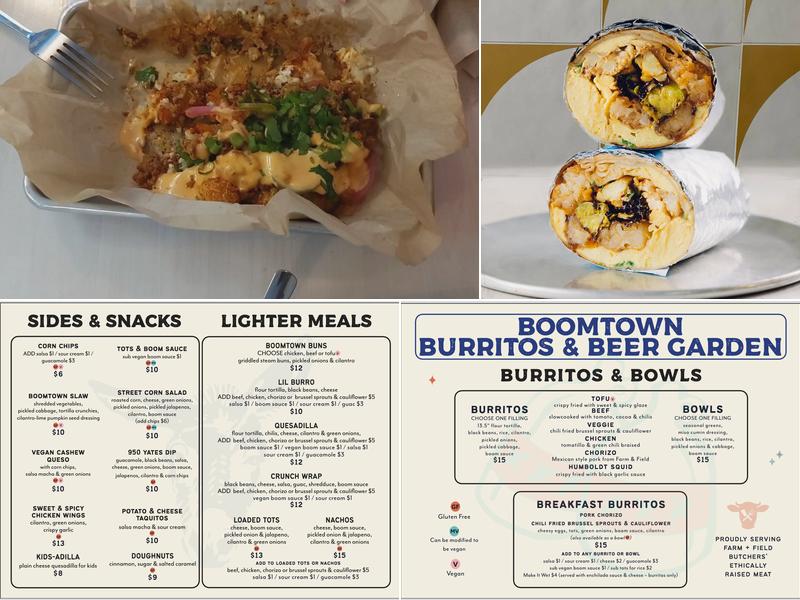 Boomtown Menu