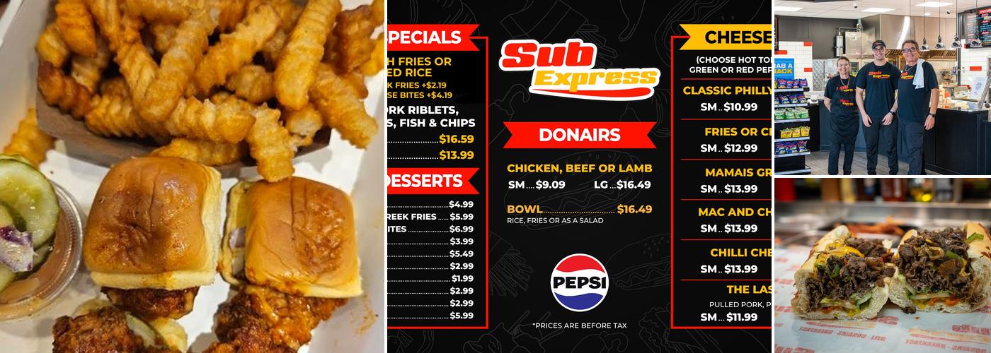 Sub Express Menu