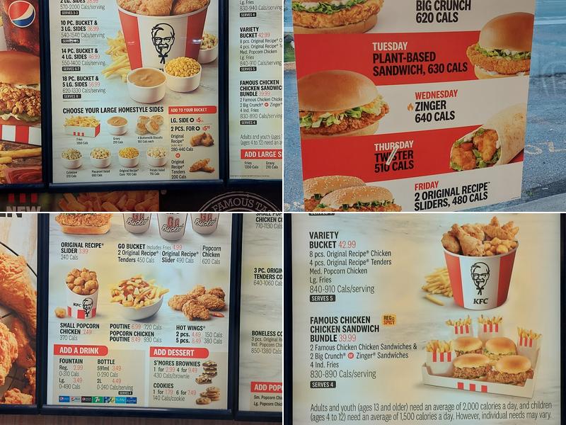KFC Menu