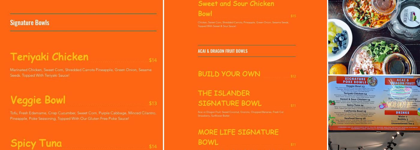 The Poke Bowl Menu