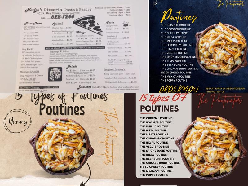 The Poutinator Menu