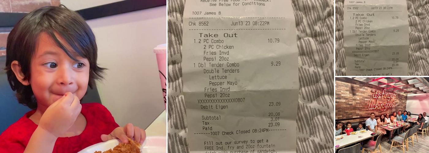KFC Menu