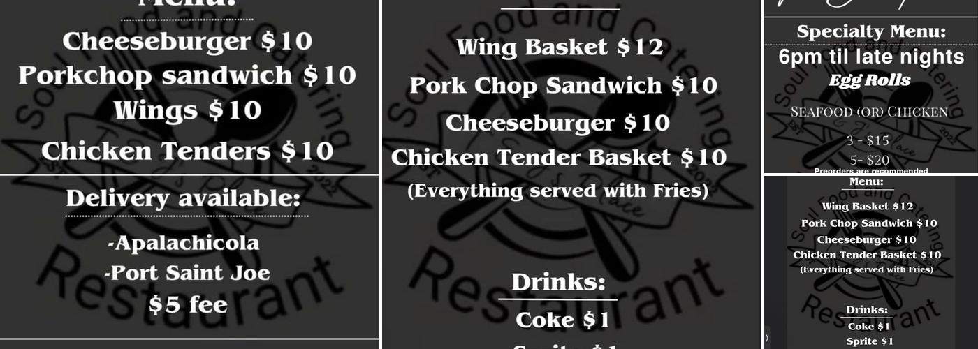 T&J's PLACE LLC Menu