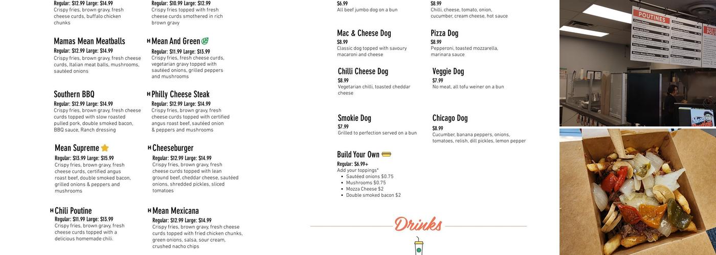 Mean Poutine Menu