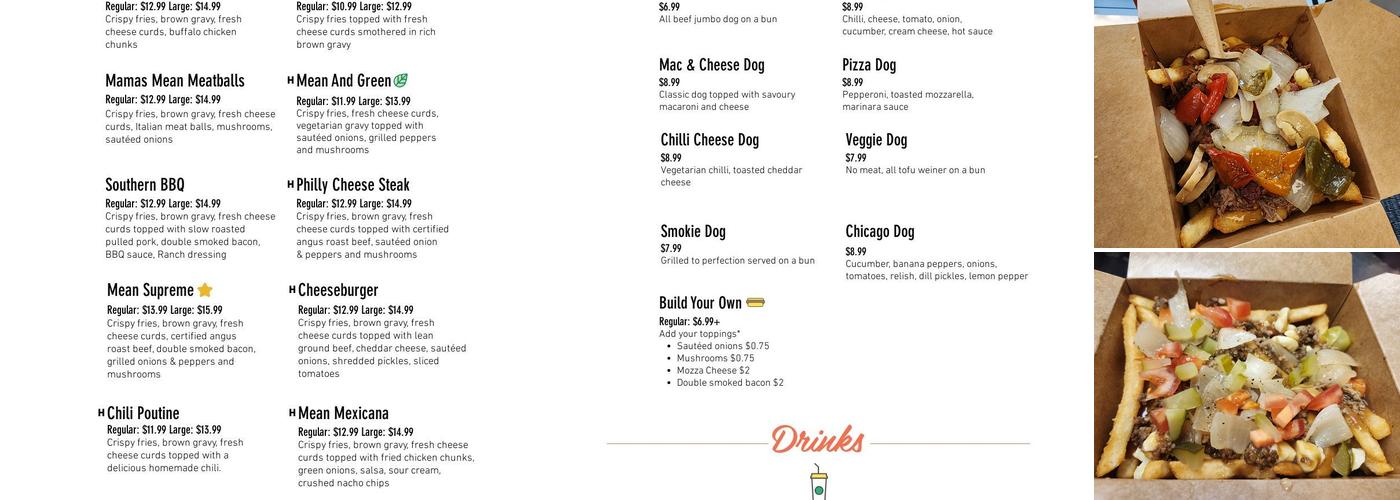 Mean Poutine Menu