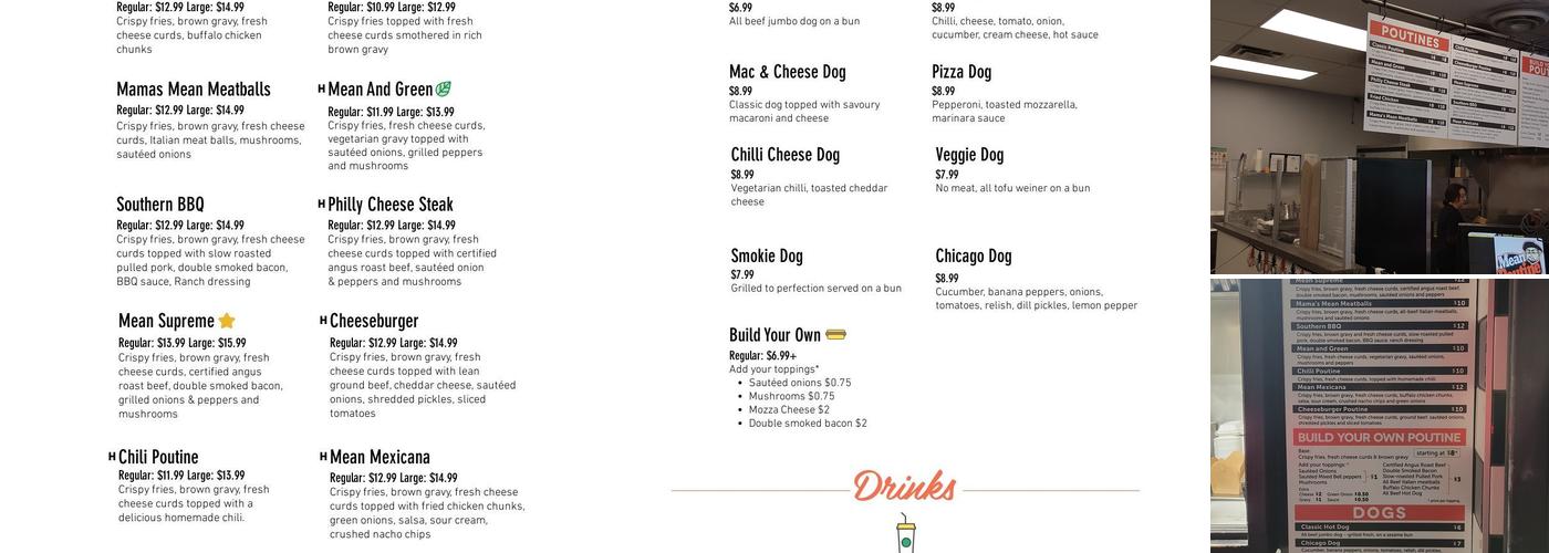 Mean Poutine Menu