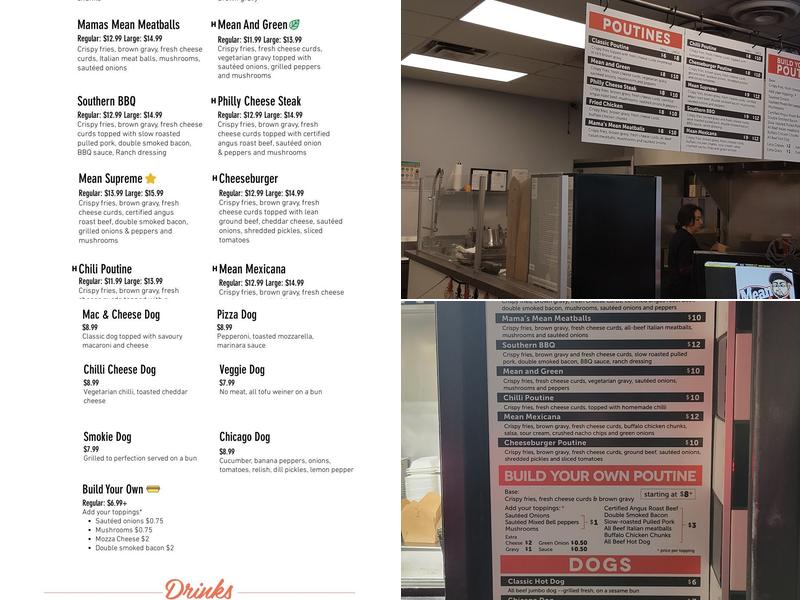 Mean Poutine Menu