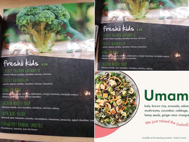 Freshii Menu