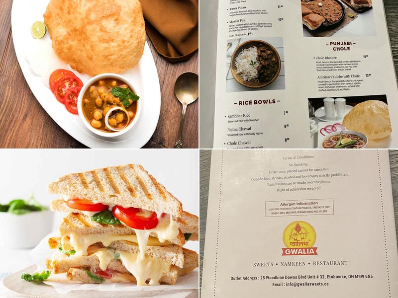 Gwalia Sweets and Restaurant Menu