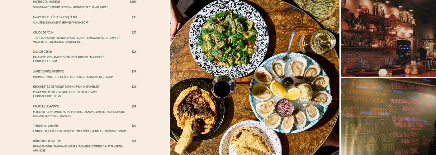 Bar Pamplemousse Menu