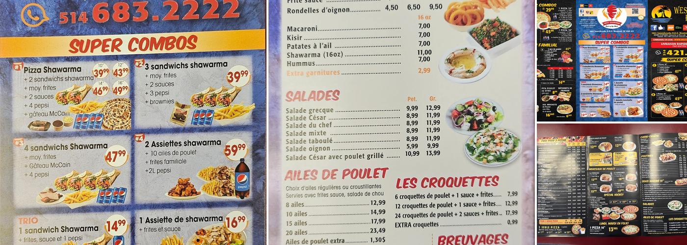 SNM Pizza Menu