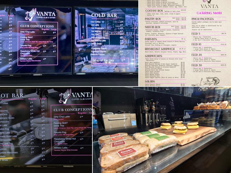 Vanta Coffee Club & Eatery Menu