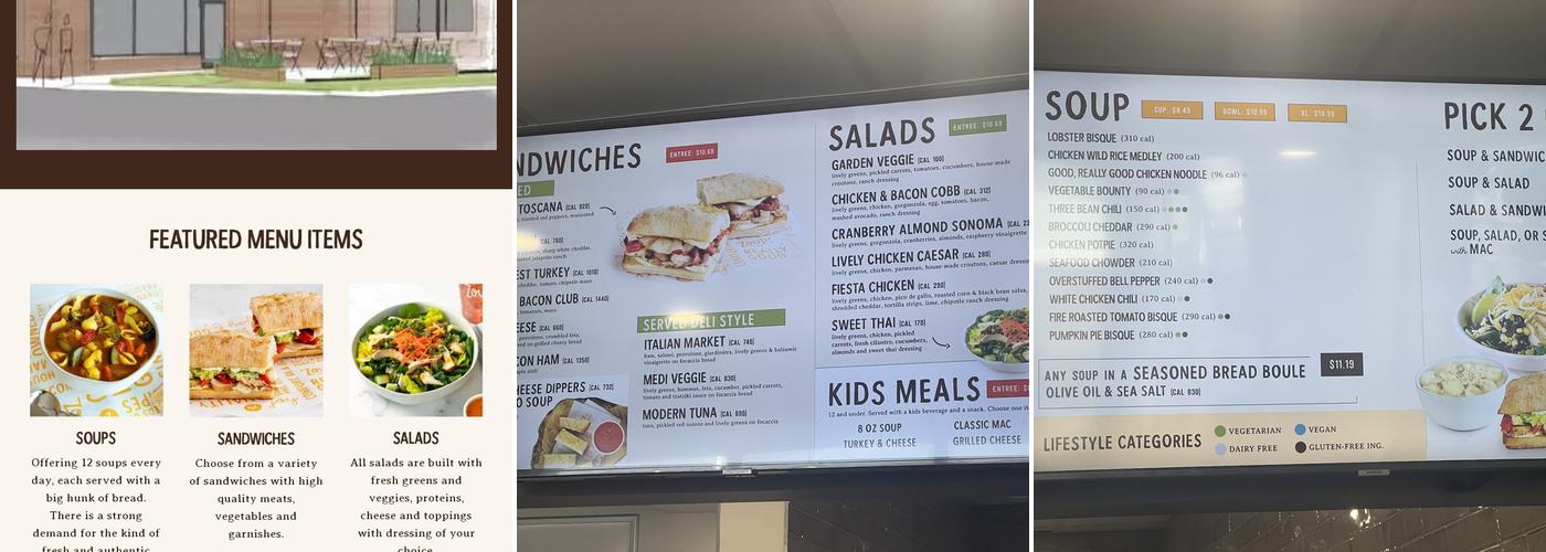Zoup! Menu