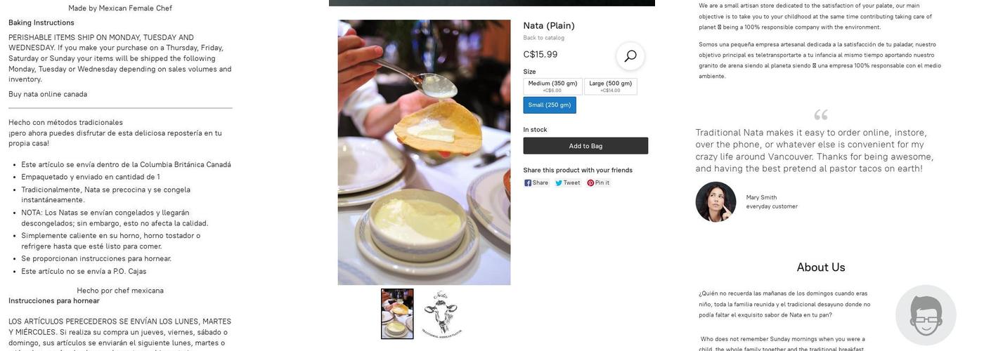 Traditional Nata Menu