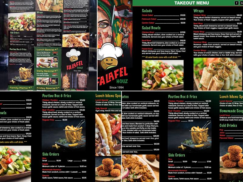 Falafel Houz Menu