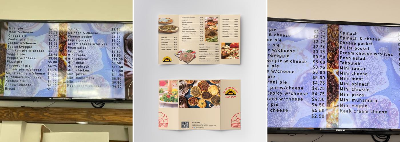 Al-Rayiss Bakery Menu