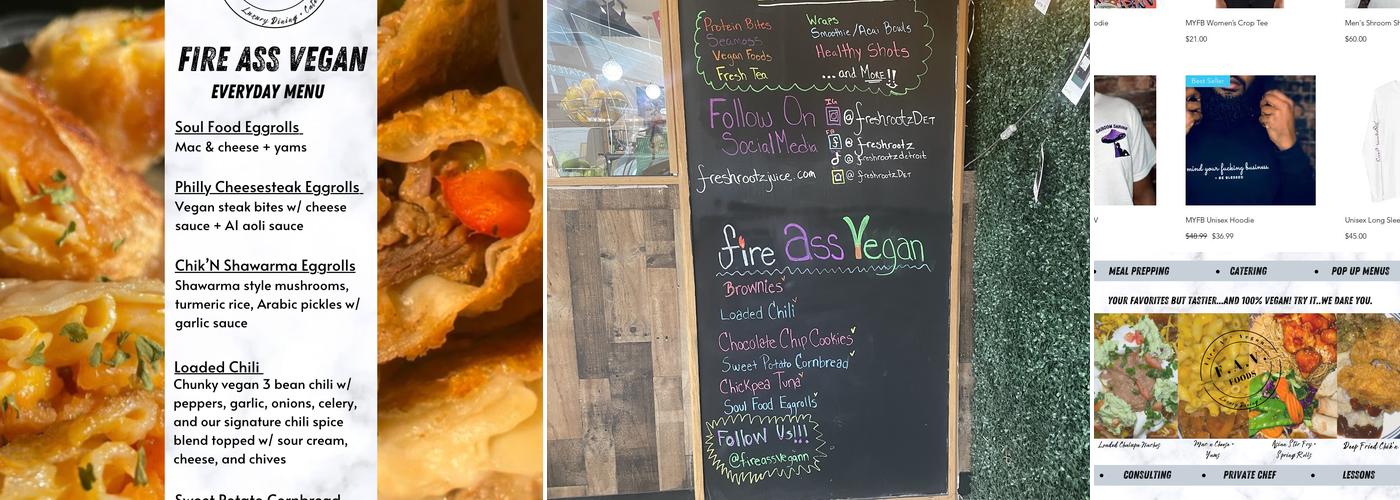 Fire Ass Vegan Menu