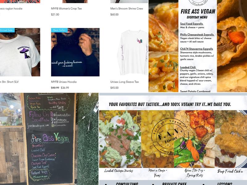 Fire Ass Vegan Menu