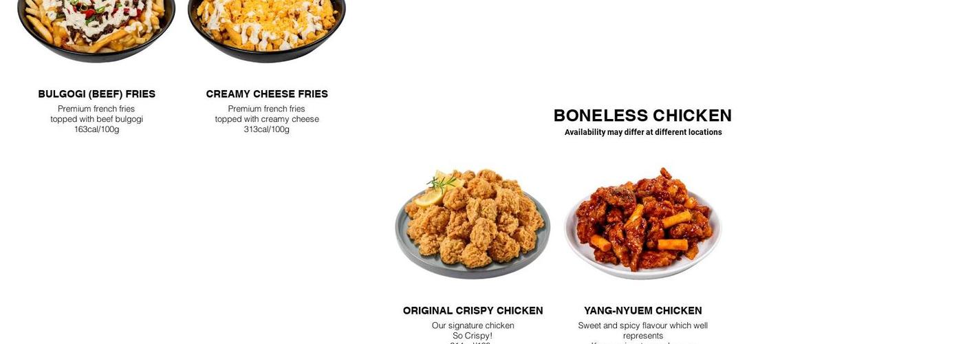 Chicken Plus Menu