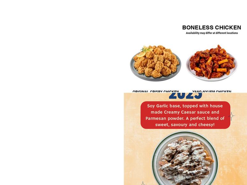 Chicken Plus Menu