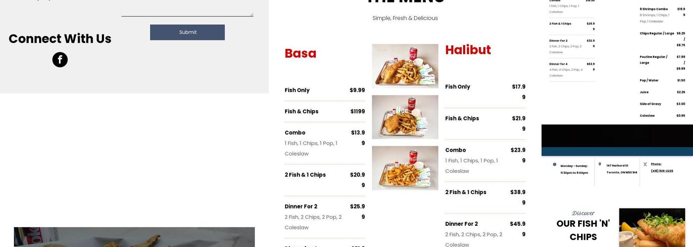 Harbord Fish & Chips Menu