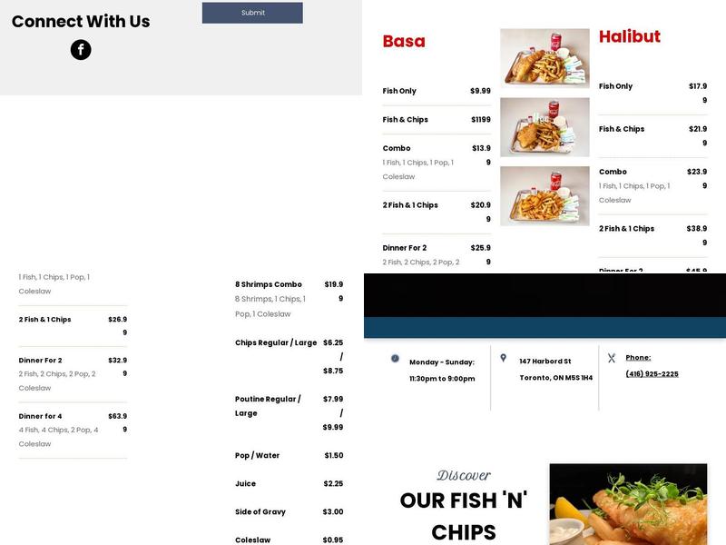 Harbord Fish & Chips Menu