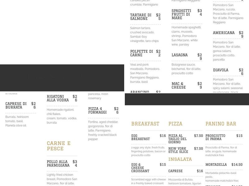 Moretti Caffe @Home Societe Menu