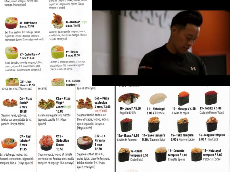 Sushi Sama du college Menu