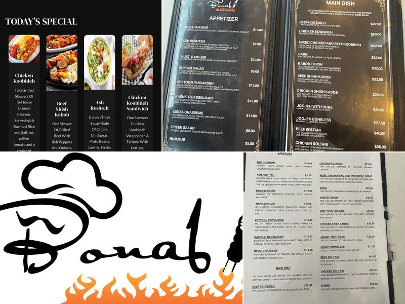 Bonab Kabob Menu