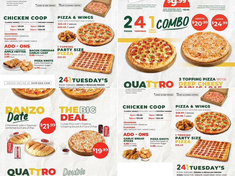 241 Pizza Menu
